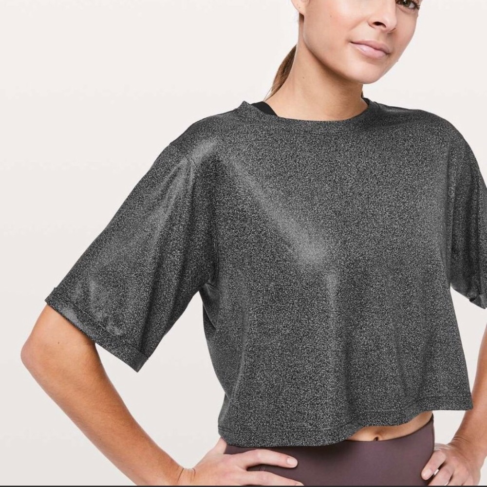 Lululemon SoulCycle Luminousity Silver Foil size 10